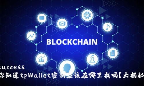 success
你知道tpWallet密钥应该在哪里找吗？大揭秘！