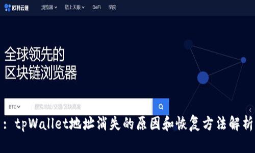 : tpWallet地址消失的原因和恢复方法解析