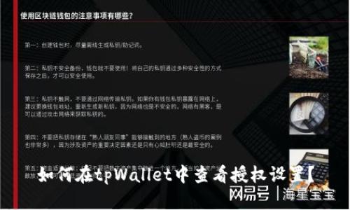 如何在tpWallet中查看授权设置？