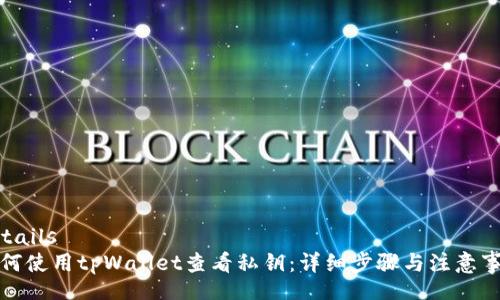 details
如何使用tpWallet查看私钥:详细步骤与注意事项